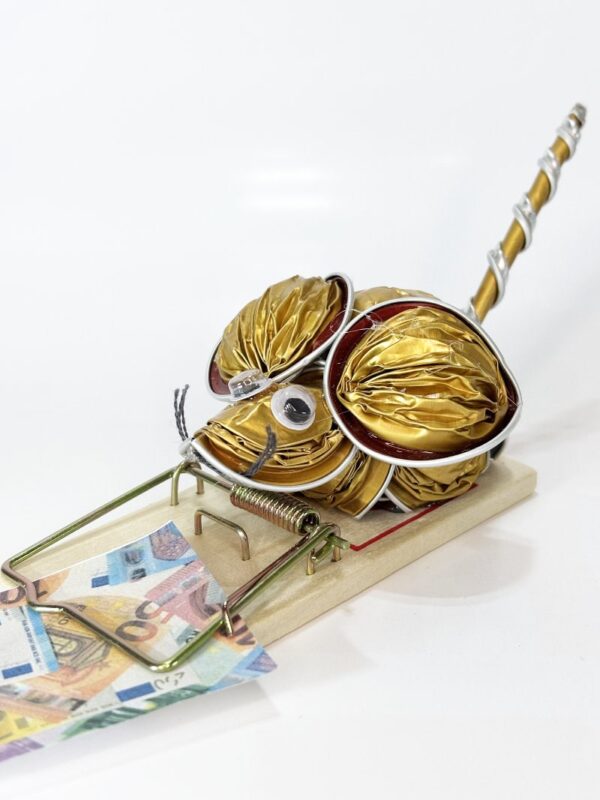 Geschenkmaus mit Mausefalle